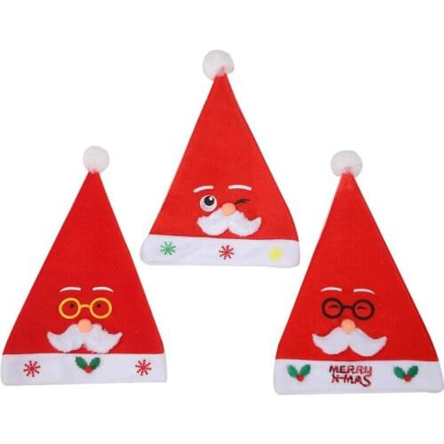 High Quality Christmas Santa Claus Red Hats Caps For Adult XMAS Decor New Years Gifts Home Party Supplies