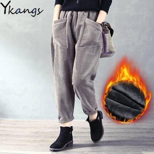 Женские вельветовые брюки YKANGS China At AliExpress