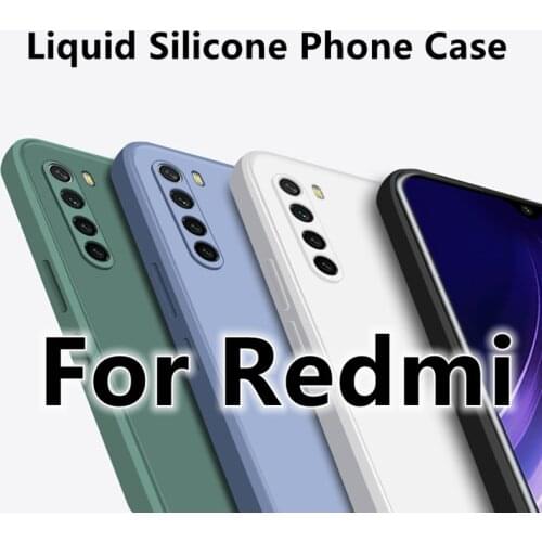 Liquid Silicone Phone Case For Xiaomi Redmi Note 8 Pro/9/10 Camera Protective Cover Case For Redmi K40 Game Enhanced/K30/K20 Pro
