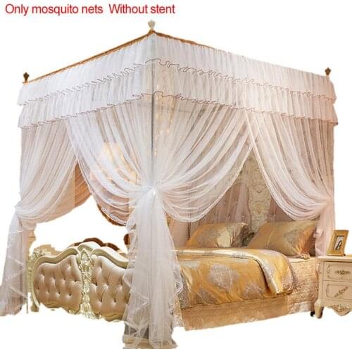 1.5*2 m Mosquito Net Pink Bed Canopy Princess Queen Mosquito Bedding Net Bed Tent Four Corners Floor-Length Curtain