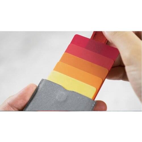 10 pieces faux Leather Card Holder Mini Slim Portable Pulled Men Card Wallet Gradient Color 5 Cards Money Short Women Purse