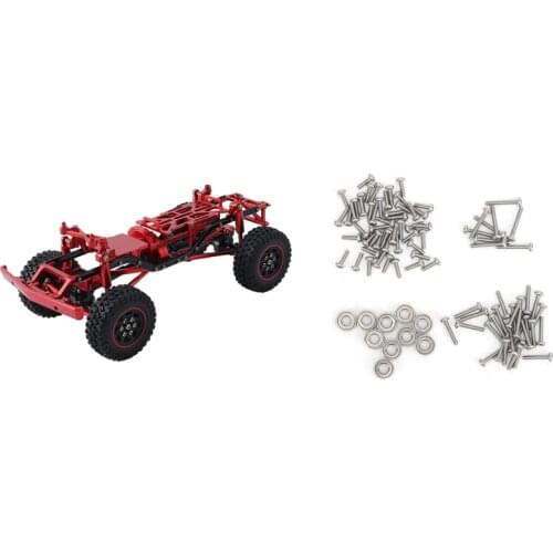 2 Set RC Car Part: 1 Set M1.4 Screw Bearing(6X3X2.5mm) Set & 1 Set Metal Assembled Frame Body Chassis