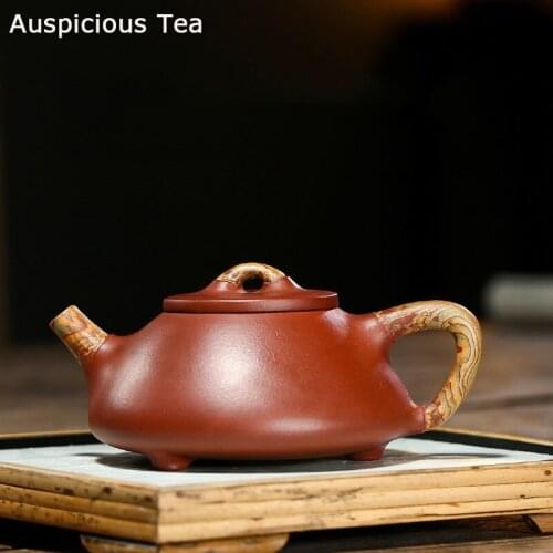 270ml Authentic Yixing Purple Clay Teapots Raw Ore Zhu Mud Stone Scoop Tea Pot Zisha Filter Beauty Kettle Household Tea Set