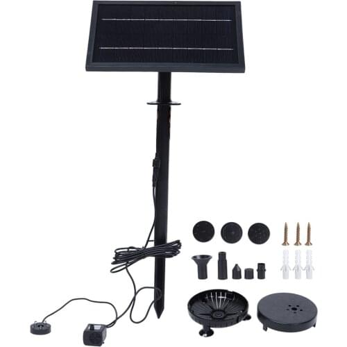 9V 8W Garden Floating Solar Fountain Pump Outdoor Landscape Pool Decor with Light Solar Power Water Fountain Garden Pool Pond