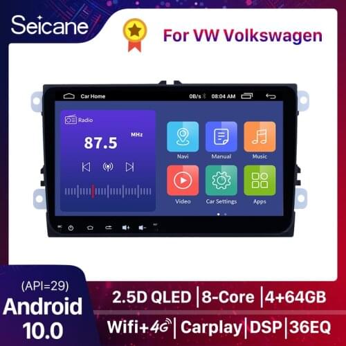 Seicane 2din Android 8.1 9" Car Multimedia Player GPS for Volkswagen Skoda Octavia golf 5 6 touran passat B6 polo tiguan rapid