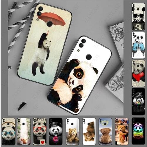 Transparent soft Phone Case Shell for huawei P20pro p30lite p20lite P40 P40pro p10plus p9plus case Teddy panda say hi love heart