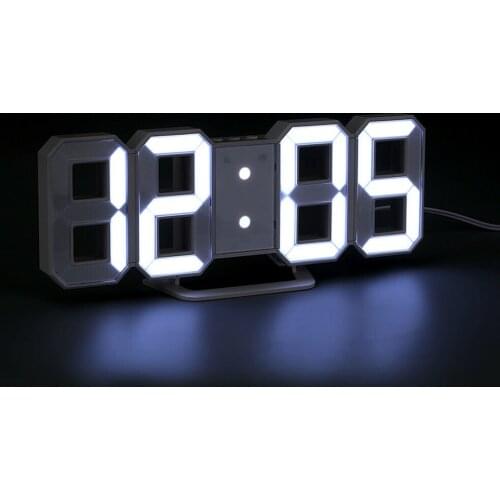 Digital Electronic Desktop Clock LED Clock 12/24 Hours Display Alarm Clock and Snooze 8888 Display Blue Green Red White New