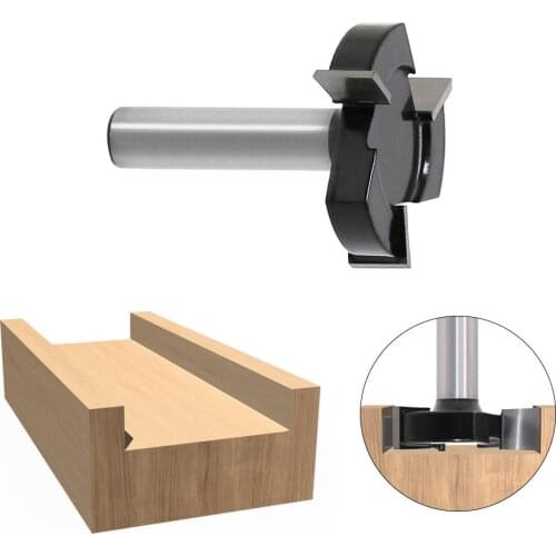 CNC Spoilboard Router Surfacing Bit T-moulding 1/2-Inch Shank Slab Flattening Router Bit Durable Woodworking Tool