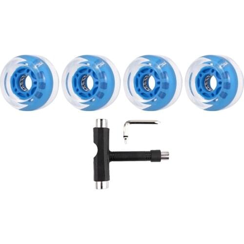 Skateboard Wheels 70mm x 42mm with Bearings and All-In-One T Tool Cruiser Wheels Wheels for Skateboard