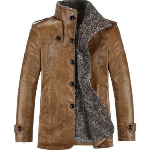 Spring Winter Leather Jackets Men Classic Motorcycle Cowboy Pu Coat Fleece Warm Thinken Outwear Military Oversized Casual Jacket