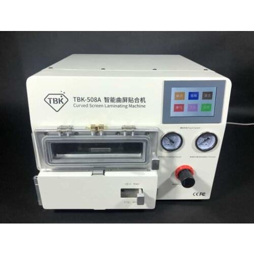 New TBK-508A Curved Screen Laminating and Debubble Machine LCD Edge Laminating Machines For samcung iPhone iPad with moulds