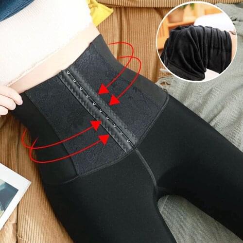 Slim Women Winter Warm Leggings Sexy Tummy Push Up Fitness Sport Leggings High Waiste Workout Gym Running Breathable Pants