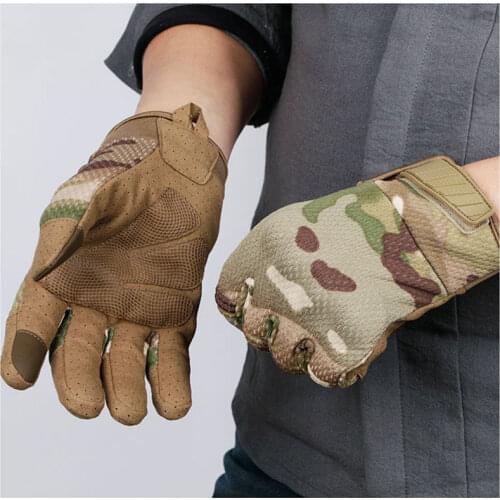 Multicam Tactical Gloves Military Airsoft Full Finger Gloves Shooting Men Paintball Hard Knuckle Camouflage Touch Screen Gloves