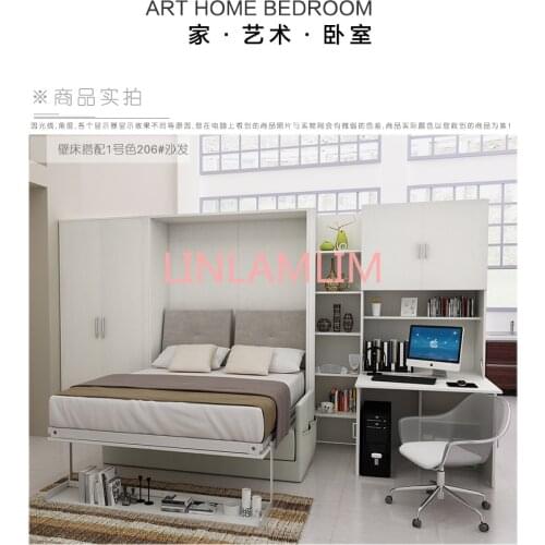 Linen fabric bed frame soft electric sofa wall Bed Home Bedroom Furniture camas lit muebles de dormitorio yatak mobilya quarto