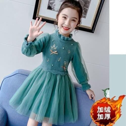 Party Children Clothing Teenage Girls Costume Kids Dresses Princess Dress Girl Elegant School Wear For Autumn Frock h1