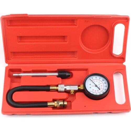 517A Professional Compression Test Gauge Kit Engine Cylinder Diagnostic Compression Tester Set Automotive Tool Gauge