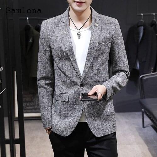 Мужские пиджаки Samlona China At AliExpress