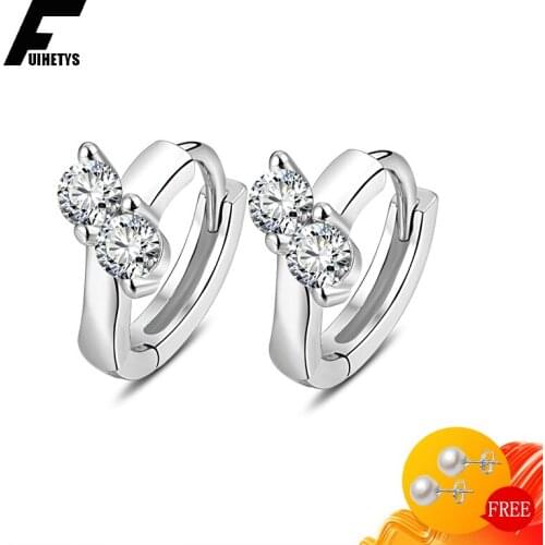 Trendy 925 Silver Jewelry Earrings for Women Accessories with Zircon Gemstone Drop Earring Wedding Engagement Promise Party Gift