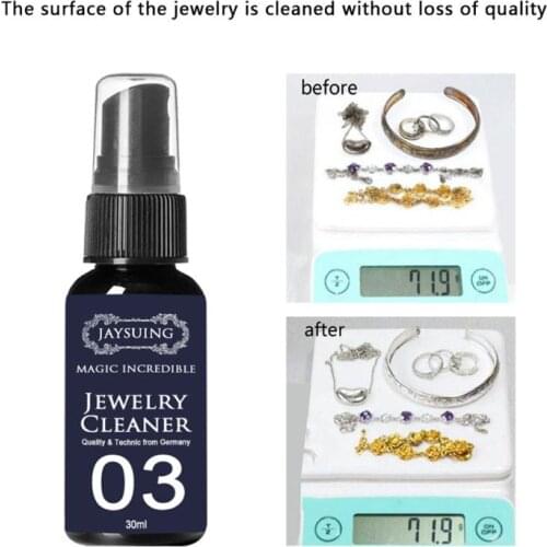 30ml 50ml ConcentrateJewelry Cleaner Anti-Tarnish Quick Jewellery Cleaning Spray B85D