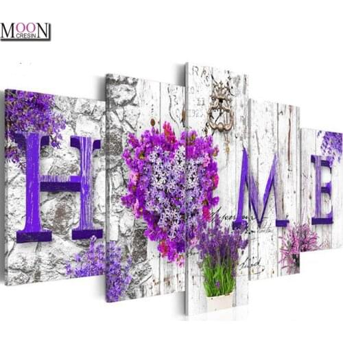 Triptych DIY Diy Diamond Painting Cross Stitch Home Sweet Dining Room Diamond Mosaic Full Diy Diamond Embroider Multi Needlework