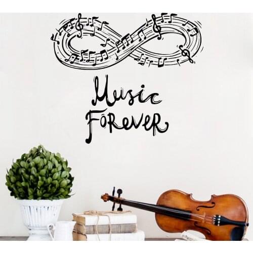 Music Wall Stickers Children Room Art Decor Music Notes Vinyl Self-adhesive Wall Decal Home Decoration School Classroom Y931
