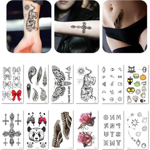 Temporary Sticker Sexy Women Fashion Colorful Flowers Tattoo Body Finger Arm Fake Tattoos Body Art Water Transfer Waterproof