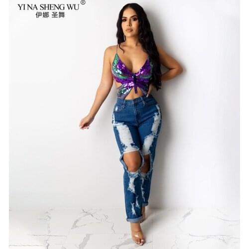 Belly Daning Bra Women Sequin Sexy Top&Tees Belly Dance Butterfly Halter Bra Straps Sleeveless Oriental Belly Dance Costume Tops