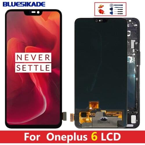 6.28" AMOLED For Oneplus 6 LCD Display Touch Screen Digitizer For OnePlus 6 LCD A6000 A6003 Display Assembly Replacement Parts