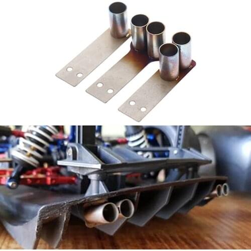 2PCS 1:10 RC Car Exhaust Pipe Metal Tail Throat For 1/10 Drift Car HSP94123 Car Model Accessories