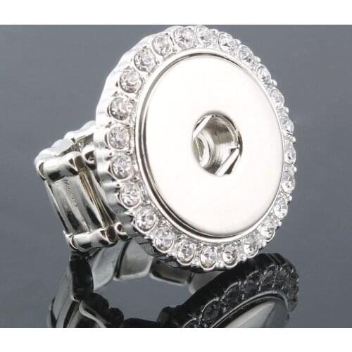 2017 Vintage DIY elastic snaps ring fit 18mm&12mm metal snap buttons womens fashion jewelry Mens ring one direction ZH001