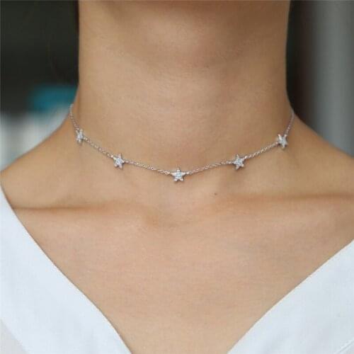 2020 Christmas Gift Cute Star Choker Charm Necklaces Charming Women Jewelry Necklace