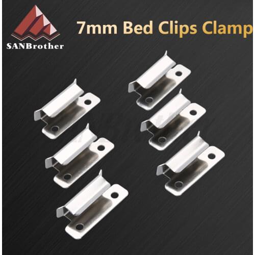 SANBrother 4pcs/lot 3D Printer Heated Bed Clips CLIP 7mm For A3S A5S 3D Printer