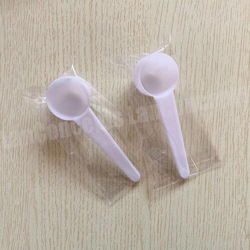 7.5g / 15ML with individually packed Plastic Measuring Scoop PP Spoon for medical milk powder - white 200pcs/lot Free shipping