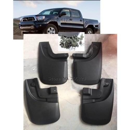 Car Mud Flaps For Toyota Tacoma 2005-2015 4X4 Mudflaps Splash Guards Mud Flap Mudguards Fender Car Styling Set Molded