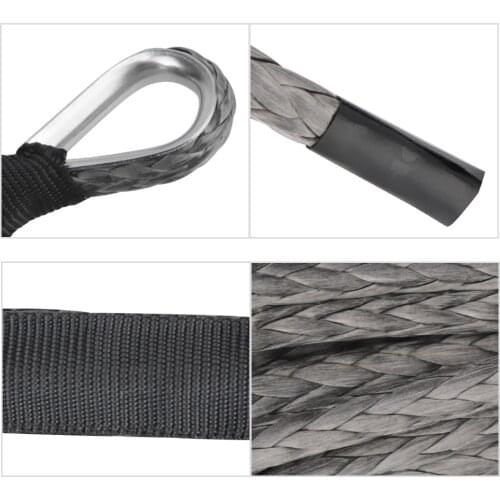 Tow Rope Synthetic Fiber Rope Car Accessories 4.8mm*15M Winch Line High Quality UHMWPE Rope