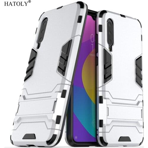 For Cover Xiaomi Mi A3 Case Armor Silicone Hard PC Back Cover For Xiaomi Mi A3 Shockproof Stand Phone Bumper Case Funda Mi A3