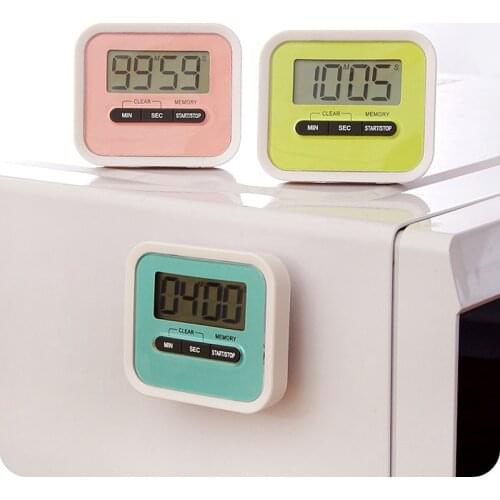 Digital Kitchen Timer Magnetic Backing Stand LCD Display for Countdown Cooking Baking Sports Games Electronic таймер кухонный