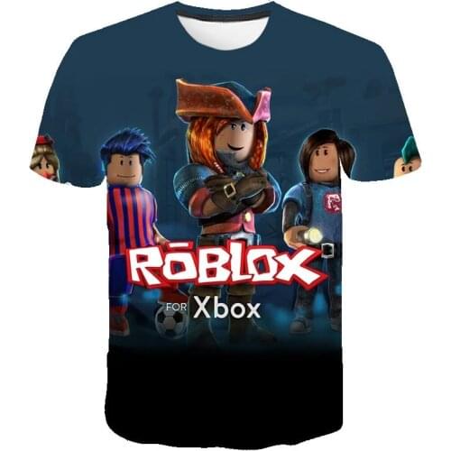 Robloxing Child t-shirt Boy Girl Printing Cartoon Leisure Short-Sleeved T-shirt Tops Summer Funny Oversized Childrens Clothing