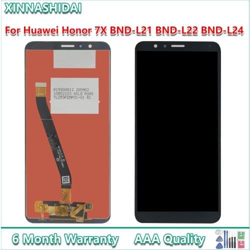 For Huawei Honor 7X BND-AL10 TL10 BND-L21 L22 L24 Lcd Display Touch Screen Digitizer Replacement With Frame
