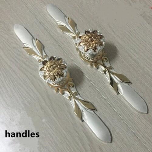 Europen modern ivory white furniture handles silver white drawer cabinet knobs pulls gold dresser handles plane Vertical handles