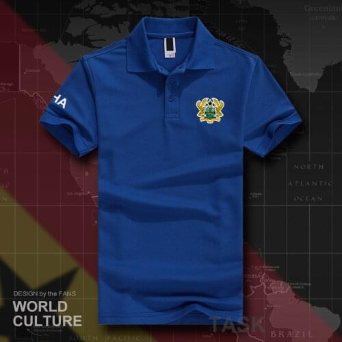 Republic of Ghana Ghanaian GHA GH polo shirts men short sleeve white brands printed for country 2018 cotton nation team flag 20