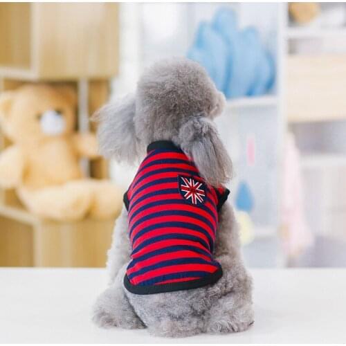 Cotton Cool Tshirt Chihuahua Striped Vest Pet Dog Summer Clothes for Small Dogs Pets Clothing Yorkshire Apparel Pug Costume