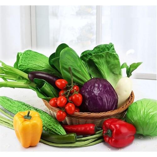Simulation Vegetable Food PU Foam Fake Fruit Model Photography Props Potatoes Pepper Corn Eggplant Food Display Wine Restaurant