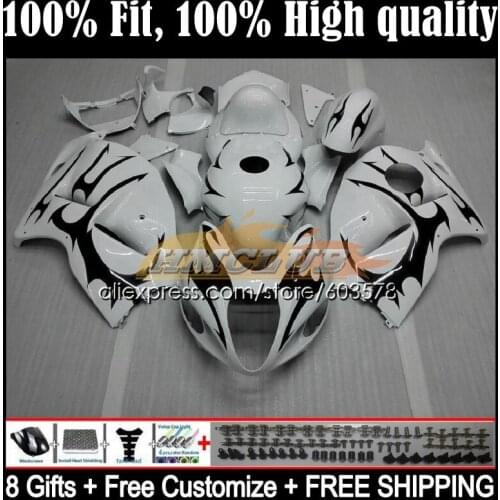 Injection For SUZUKI Hayabusa GSXR1300 96 97 98 99 00 01 20CL.33 GSXR 1300 CC 2002 2003 2004 2005 2006 2007 Fairing Black flames