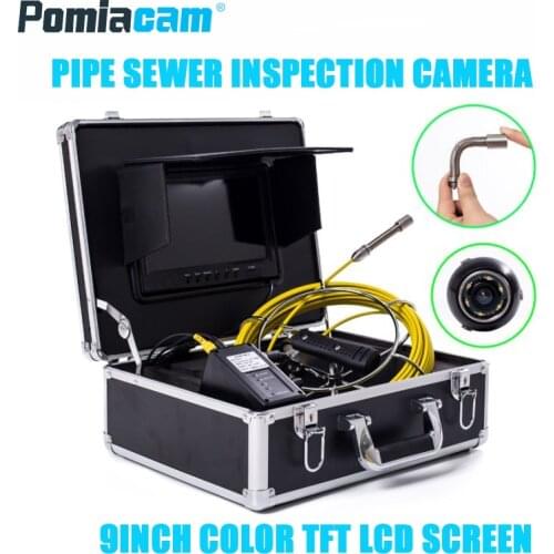 WP90 50M Drainage Water Pipe Inspection Snake Endoscope Camera Sewer Well System Industrial Pipe Inspection Video Camera