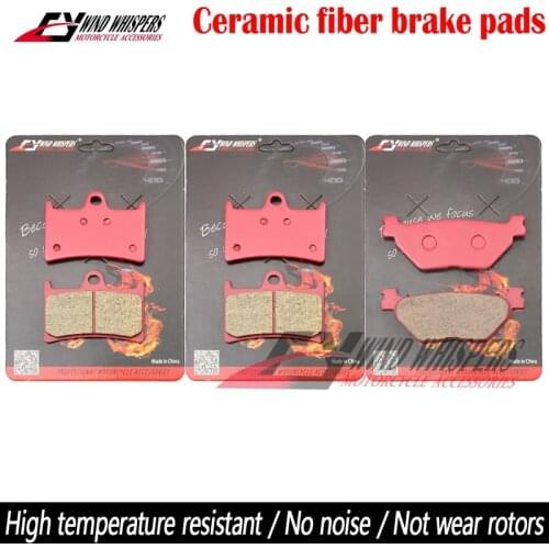 Motorcycle Ceramic Front Rear Brake Pads For Yamaha XT 1200 Z Super Tenere ABS 11-17 XV 1700 03-05 XV 1900 A Midnight Star 06-08