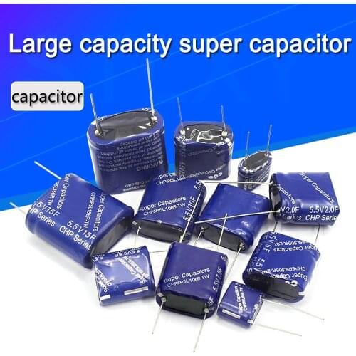 Large capacity super capacitor Farad capacitor 5.5V /0.47/1.5/4.0/5.0/f combined double-layer capacitor DIY Kit For instruments