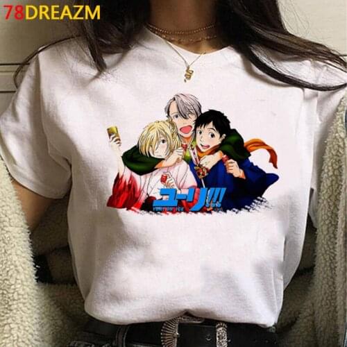 Yuri on Ice summer top t shirt male streetwear plus size 2021 couple clothes casual summer top tumblr