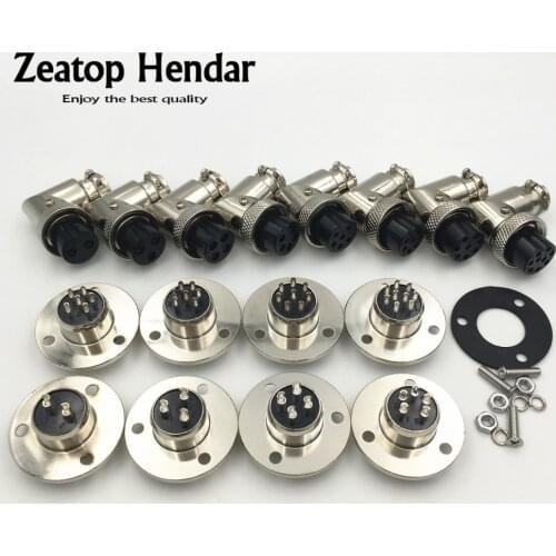 1Set Elbow GX16 2 3 4 5 6 7 8 9 Pin with Flange Aviation Connector 90 Degree Angle M16 Female Plug Male Chassis Mount Socket