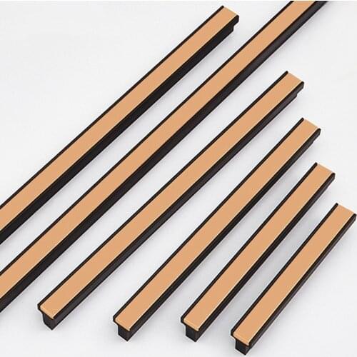 KK&FING Aluminum Alloy Gold Black Compose Kitchen Cabinet Door Handles Drawer Knobs Wardrobe Cupboard Pulls Furniture Hardware